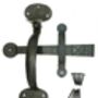 Hand Forged 18' Hinge Pair And Suffolk Thumb Latch Set, thumbnail 2 of 4