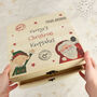 Personalised Wooden Christmas Eve Boxes – Natural And White Hand Painted Styles, thumbnail 5 of 11