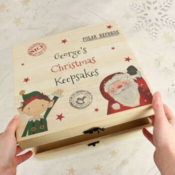Personalised Wooden Christmas Eve Boxes – Natural And White Hand Painted Styles, 5 of 11