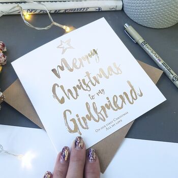 Merry Christmas To My Girlfriend | Christmas Card, 3 of 3
