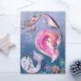 Glitter Under The Sea Mermaid Wall Art Children's Print, thumbnail 1 of 6