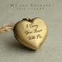 Chunky Gold Heart Locket Necklace, thumbnail 4 of 9