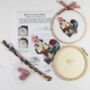 Cross Stitch, Floral Heart Kit, thumbnail 3 of 7
