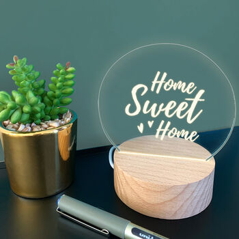 Home Sweet Home Desk Lamp Housewarming Gift For Couple, 3 of 6