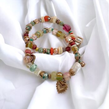 Multi Coloured Crystal Beaded Bracelet, 6 of 7