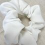 Ivory Crepe Scrunchie, thumbnail 2 of 3