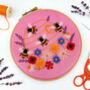 Honey Bees And Wildflower Embroidery Kit, thumbnail 3 of 9