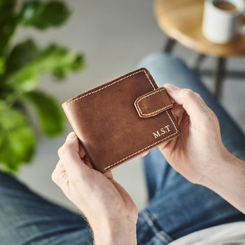 Leather Wallet With Internal Zip Pocket, 2 of 9