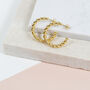 Alhambra Large Gold Plated Hoop Earrings, thumbnail 1 of 4