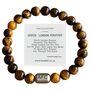 Men's Arsenal Football Fan Tiger's Eye Bracelet, thumbnail 1 of 5