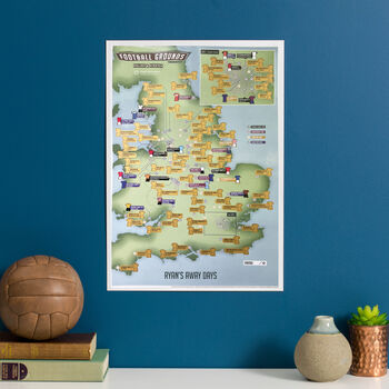 Personalised Scratch Off UK 92 Football Grounds Print, 2 of 12