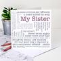 Sister Birthday Card, Sister Quotes, thumbnail 1 of 3