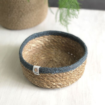 Respiin Shallow Seagrass And Jute Baskets, 3 of 12