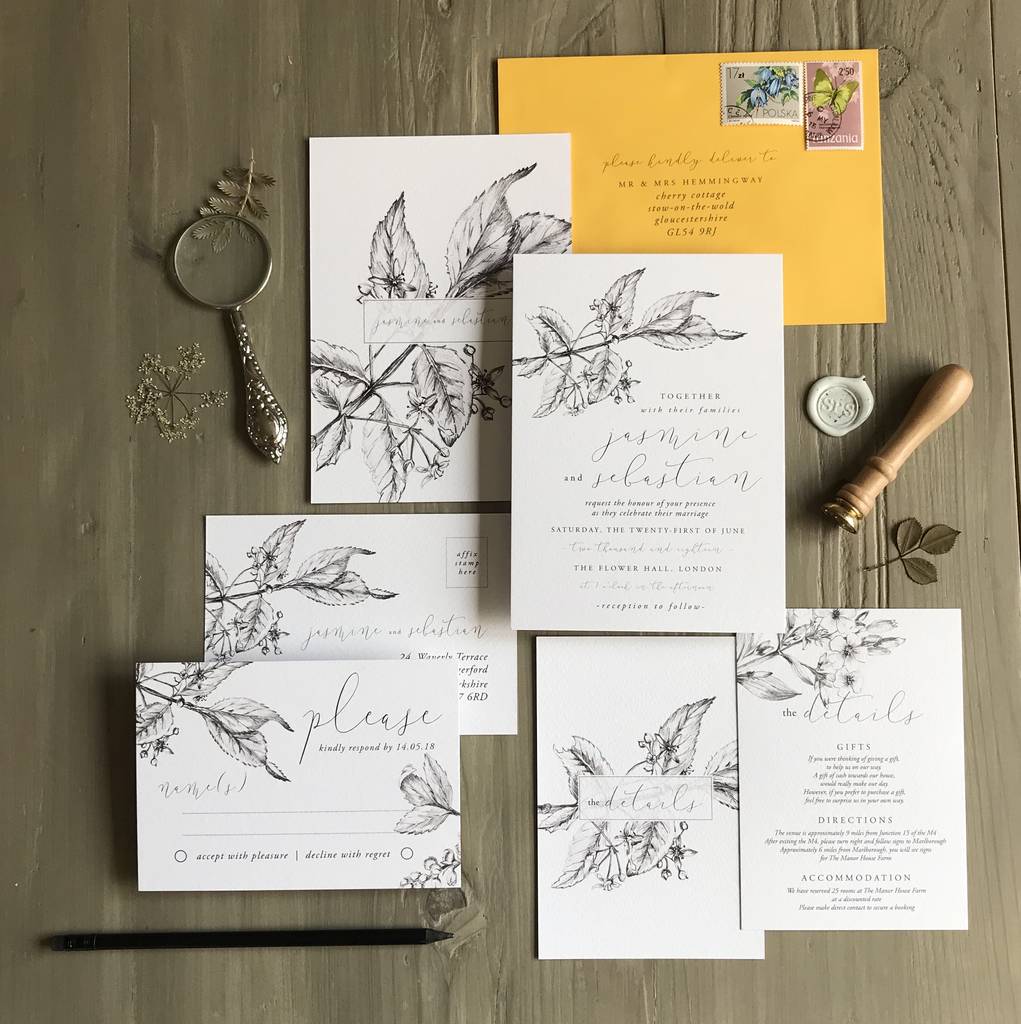 Hand Drawn Wedding Invitations 4