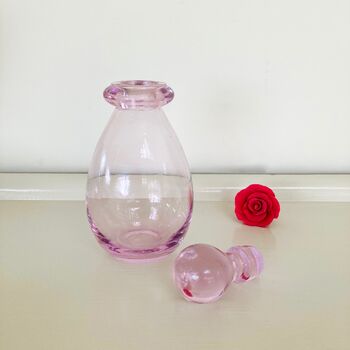 Vintage Pink Glass Perfume Bottle ~ Four, 2 of 5