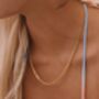 Figaro Chain Necklace 18 K Gold Plated, thumbnail 1 of 7