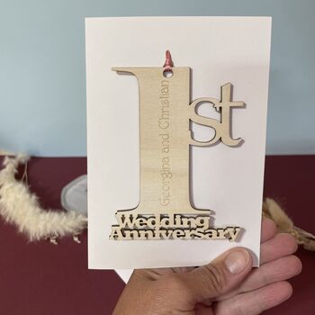 Personalised 1st Anniversary Card, 6 of 7