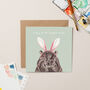 Hippo In Bunny Ears Easter Card, thumbnail 1 of 2