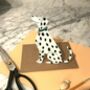Hand Illustrated Sitting Dalmatian Card With Tiny Bell, thumbnail 2 of 3