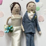 Personalised Knitted Bride And Groom Doll Keepsake, thumbnail 1 of 9