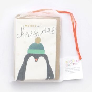 Christmas Penguin Design Pack Of Ten Cards, 3 of 3