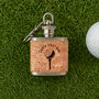 'Let's Par Tee' Mini Cork Hip Flask Keyring | Celebration | Birthday, thumbnail 1 of 2