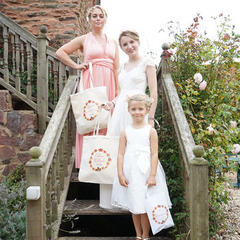Personalised Autumn Wedding Bridal Party Shopper Bag, 2 of 4