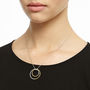 9ct Gold And Sterling Silver Double Circle Necklace, thumbnail 5 of 8