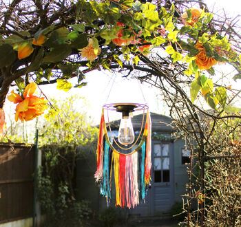 Rainbow Fringe Solar Garden Lantern, 2 of 2