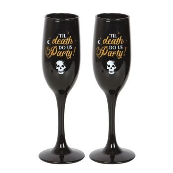 Til Death Do Us Party Champagne Flute Set, 4 of 4