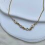 Disco Dot Diamond And Gemstone Trio Chain Necklace, thumbnail 2 of 5
