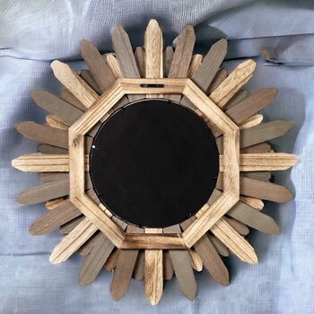 Hand Crafted Bohemian Wood Mirror, 7 of 10