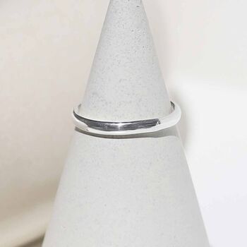 Sterling Silver Round Midi Ring, 3 of 5