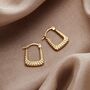 Square 9ct Gold Creole Earrings, thumbnail 1 of 4