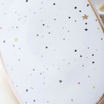Personalised Speckled Stars Oval Trinket Box, 2 of 2