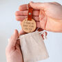 Engraved 'I Thank My Lucky Stars For You' Wood Keyring, thumbnail 3 of 4