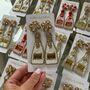 White Champagne Bottle Bride To Be Embellished Hen Party Earrings, thumbnail 1 of 3