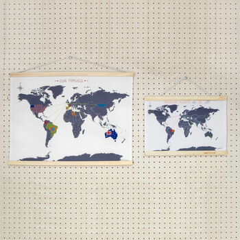 Cross Stitch Your Travels Map Wall Hanging, 10 of 11