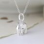 Tiny Sterling Silver Elephant Necklace, thumbnail 1 of 12