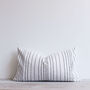 Himmel Grey And White Textured Stripe Cushion, thumbnail 1 of 3