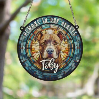 Staffie Brindle Memorial Suncatcher, 2 of 6