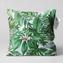 Green Tropical Eucalyptus Leaves Cushion Cover, thumbnail 1 of 7