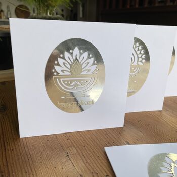 Set Of Four Festival Of Light Cards, 6 of 8