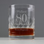 Personalised Big Age Cut Crystal Whisky Tumbler Glass, thumbnail 1 of 7