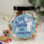 Personalised The Snowman Magical Sweetie Jar, thumbnail 3 of 4