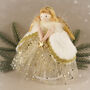 Gold Angel Christmas Tree Topper | 17cm, thumbnail 1 of 9