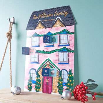 Personalised Family House Illustration Advent Calendar, 9 of 9