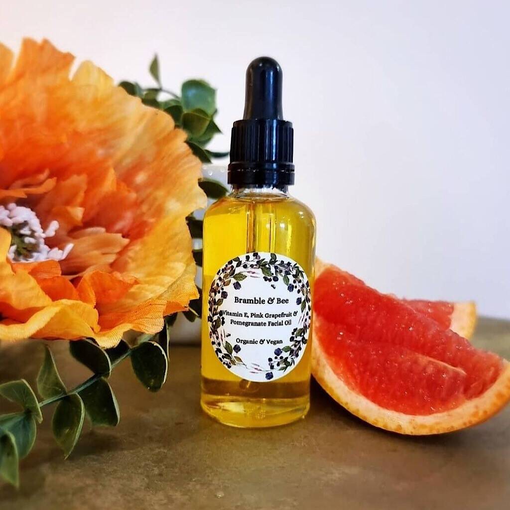 Organic / Vegan Grapefruit And Pomegranate Facial Oil By Bramble and Bee