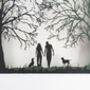 Framed Couple Walking With Dogs, thumbnail 2 of 4