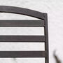 Black Slatted Metal Folding Garden Chairs Set Of Two, thumbnail 4 of 4